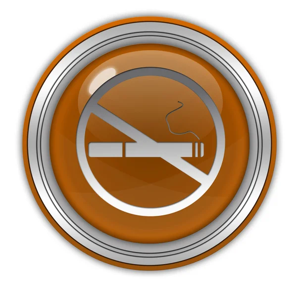 白い背景の上のタバコ円形アイコン — ストック写真
