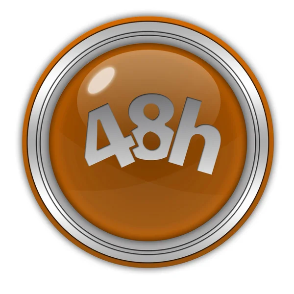 48 horas ícone circular no fundo branco — Fotografia de Stock