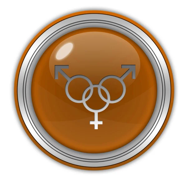 Sexualität kreisförmiges Symbol auf weißem Hintergrund — Stockfoto