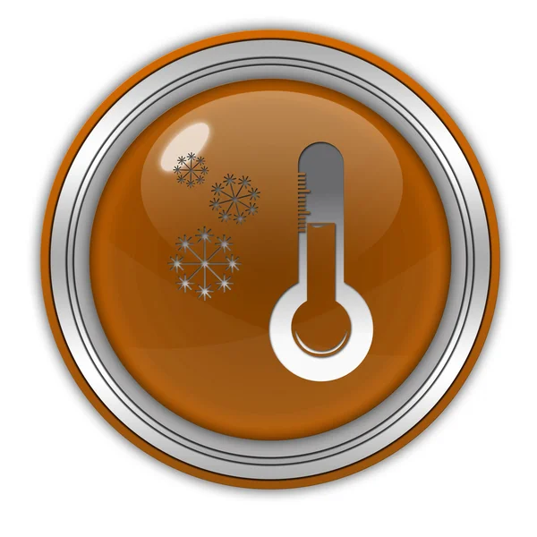 Snow circular icon on white background — Stock Photo, Image