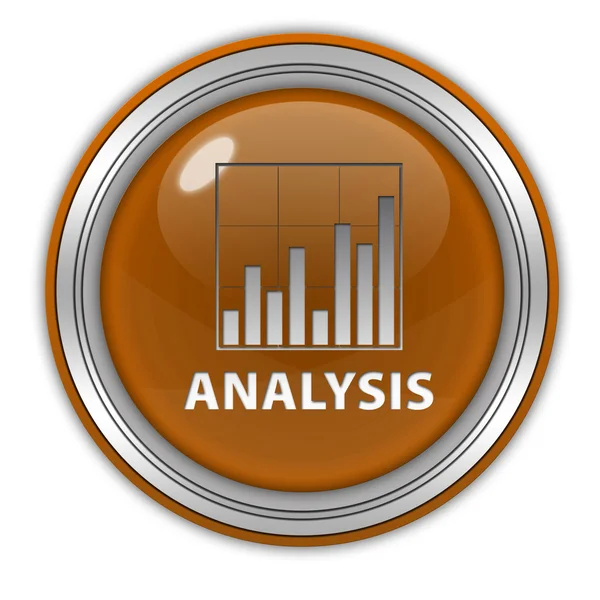 Kreisförmiges Symbol für Datenanalyse auf weißem Hintergrund — Stockfoto