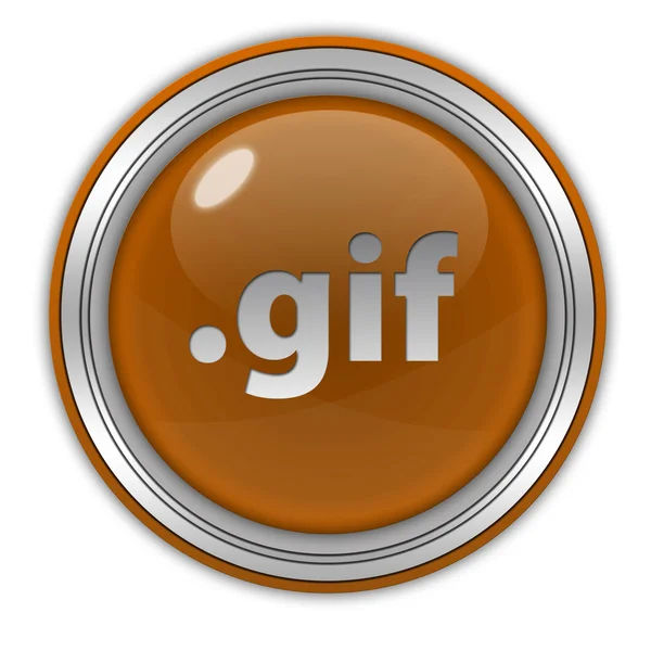 .gif circular icon on white background — Stock Photo, Image