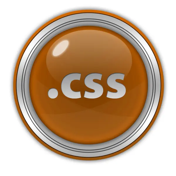 .CSS Okrągła ikona na białym tle — Zdjęcie stockowe