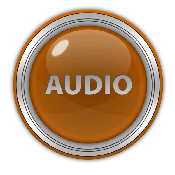 Audio circular icon on white background — Stock Photo, Image