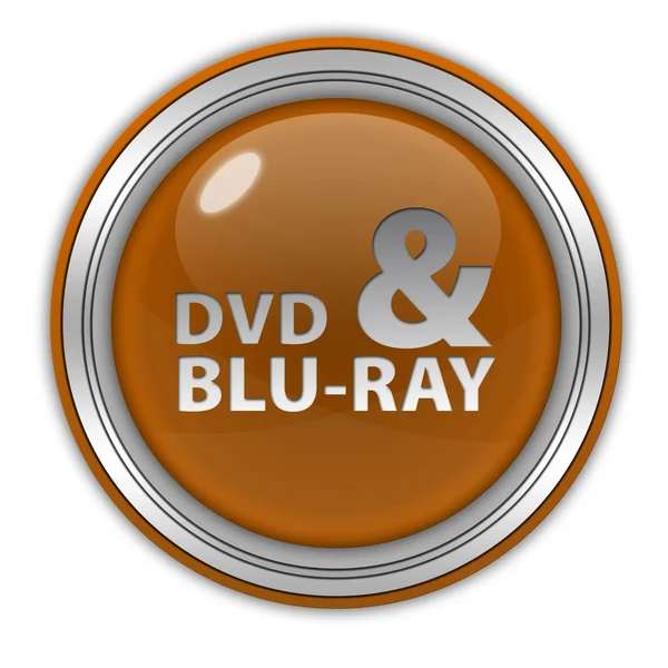 DVD en bluray circulaire pictogram op witte achtergrond — Stockfoto