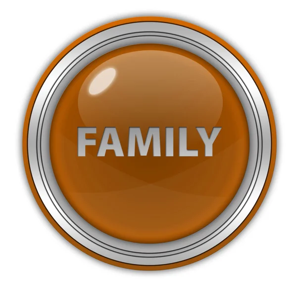 白い背景の上の家族の円形アイコン — ストック写真