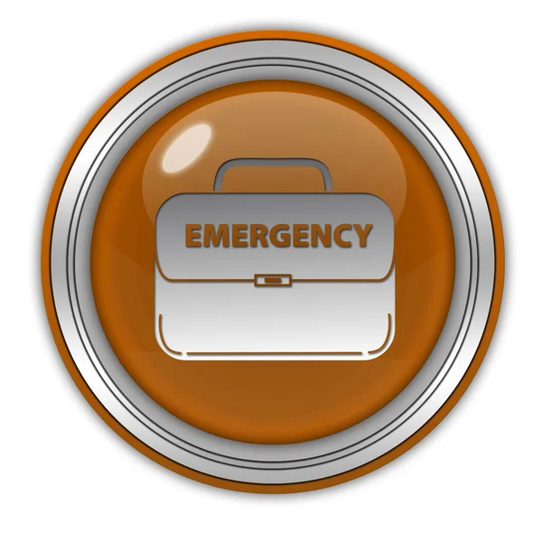 Emergency circular icon on white background — Stock Photo, Image