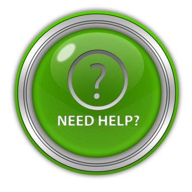 beyaz zemin üzerinde dairesel simgesi yardım