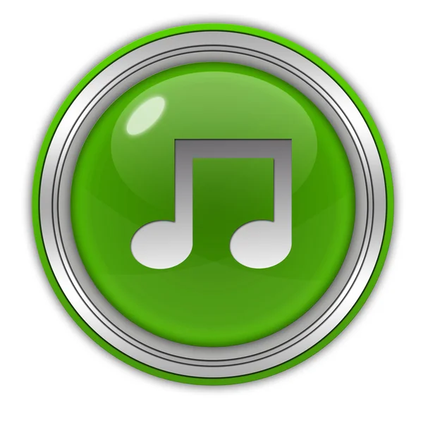 Ícone circular música no fundo branco — Fotografia de Stock