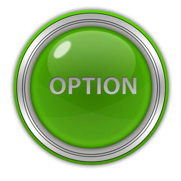 Option circular icon on white background — Stock Photo, Image