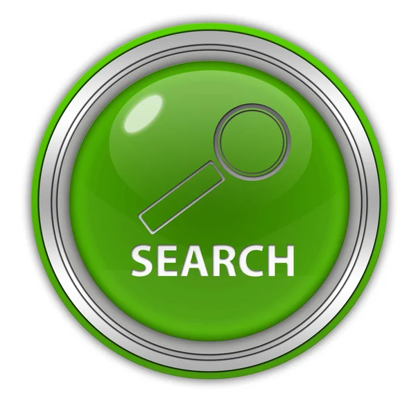 Search circular icon on white background — Stock Photo, Image