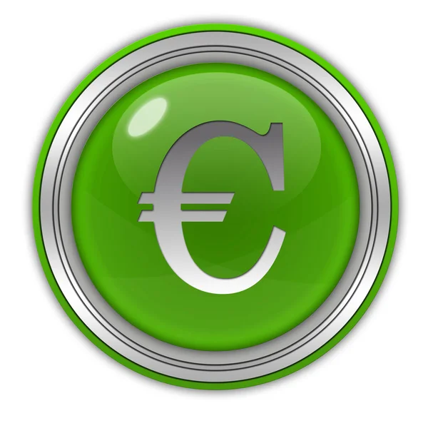 Euron cirkulär ikonen på vit bakgrund — Stockfoto