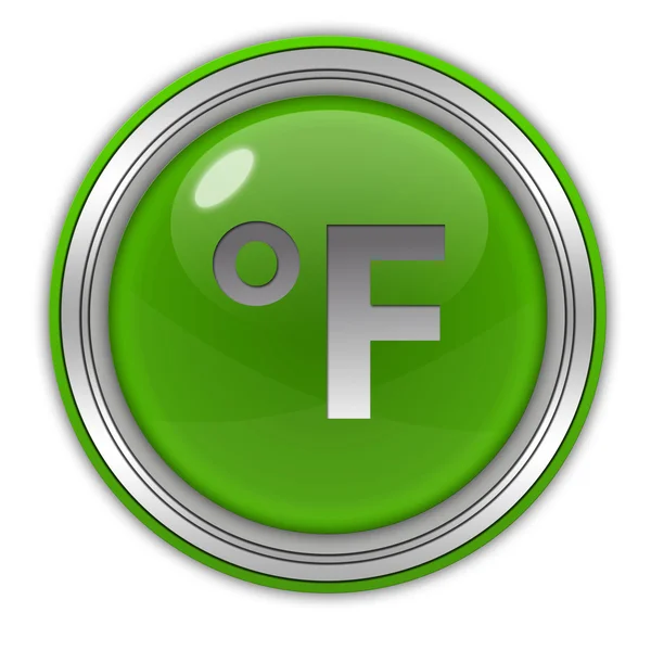 Fahrenheit icono circular sobre fondo blanco —  Fotos de Stock