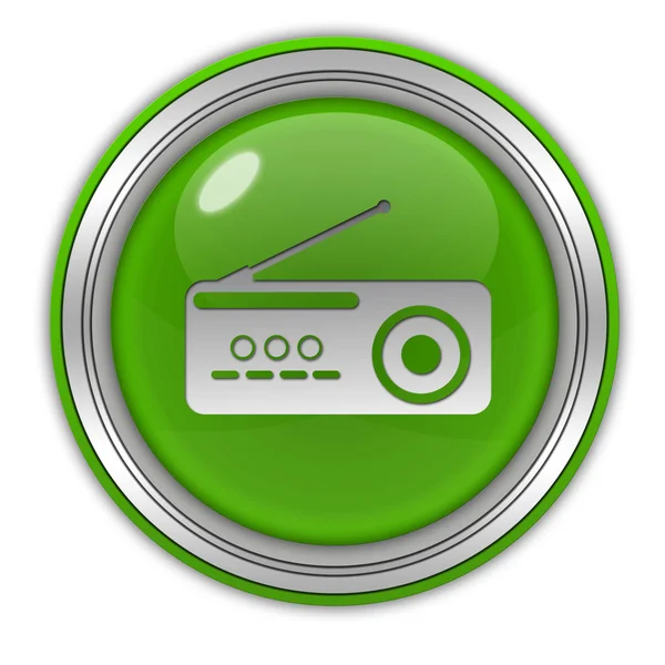 Radio circular icon on white background — Stock Photo, Image