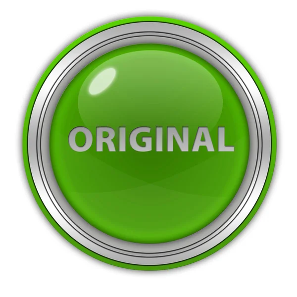 Original circular icon on white background — Stock Photo, Image