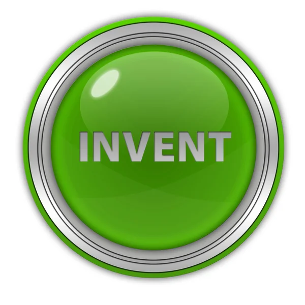 Invent circular icon on white background — Stock Photo, Image