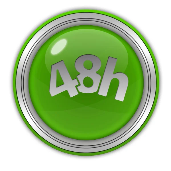 48 horas ícone circular no fundo branco — Fotografia de Stock