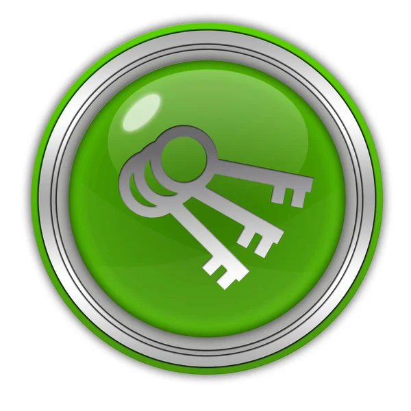 Icono circular clave sobre fondo blanco — Foto de Stock