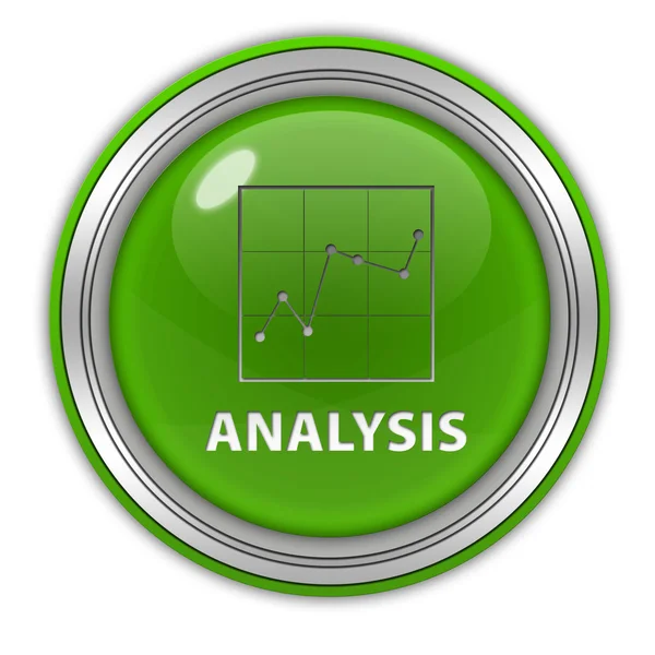 Kreisförmiges Symbol für Datenanalyse auf weißem Hintergrund — Stockfoto