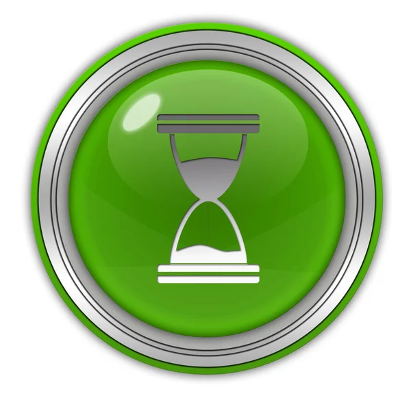 Hourglass circular icon on white background — Stock Photo, Image