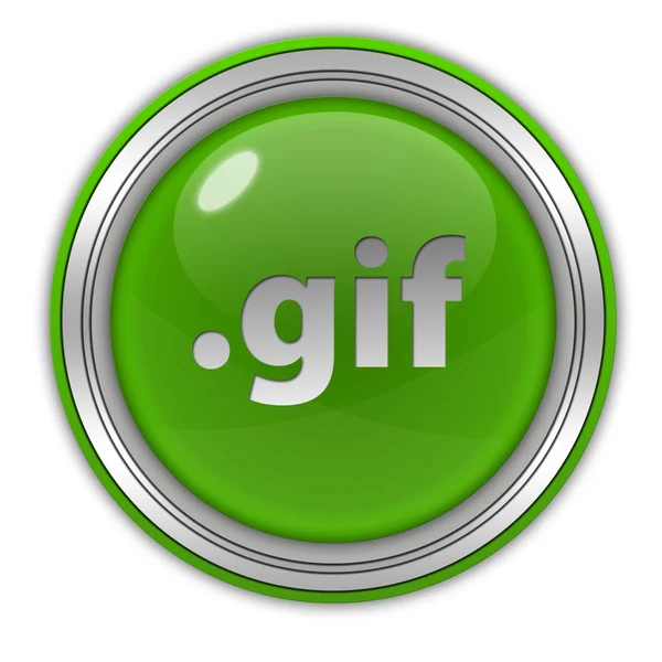 .gif circular icon on white background — Stock Photo, Image