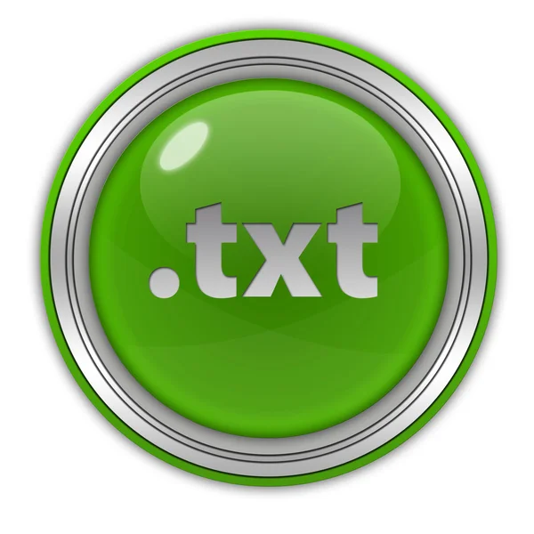.txt körkörös ikon fehér background — Stock Fotó
