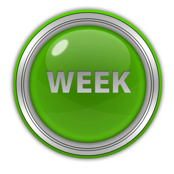 Semana ícone circular no fundo branco — Fotografia de Stock