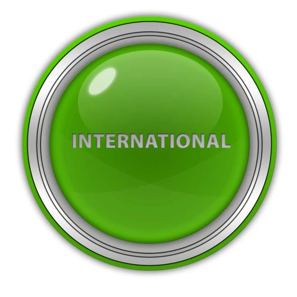Internationales rundes Symbol auf weißem Hintergrund — Stockfoto
