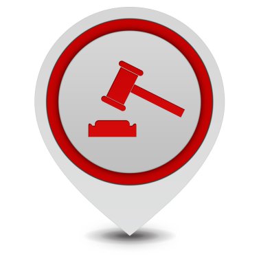 Beyaz arka plan üzerine açık artırma işaretçi simgesi