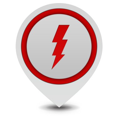 cıvata işaretçi simgesi beyaz zemin üzerine