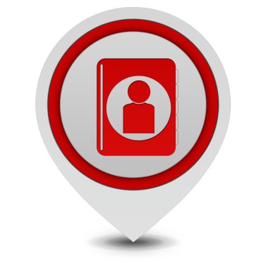 profil işaretçi simgesi beyaz zemin üzerine