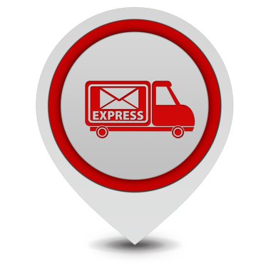 İşaretçi simgesi beyaz arka plan üzerinde hızlı