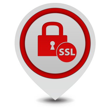 SSL işaretçi simgesi beyaz arka plan üzerinde