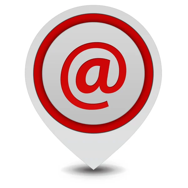 Email pointer icon on white background — Stock Photo, Image