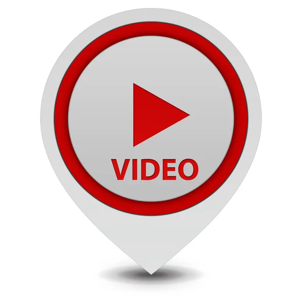 Video pointer icon on white background — Stock Photo, Image