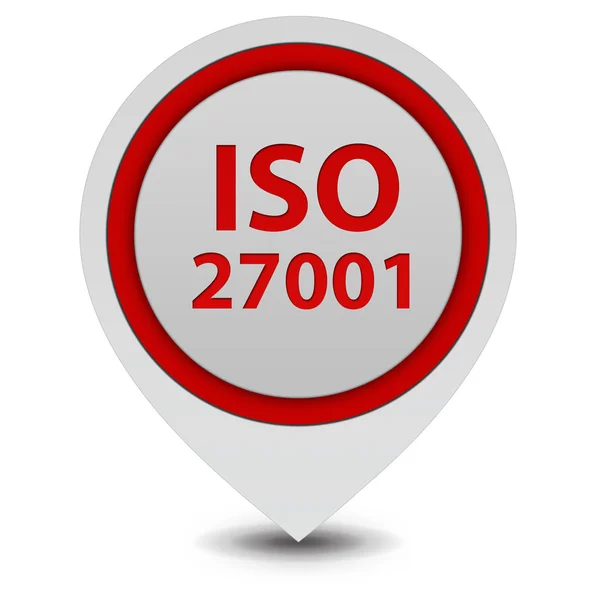 ISO 27001 mutató ikon fehér háttér — Stock Fotó