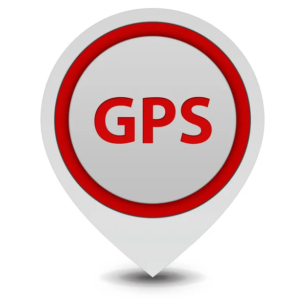 GPS pekaren ikon på vit bakgrund — Stockfoto