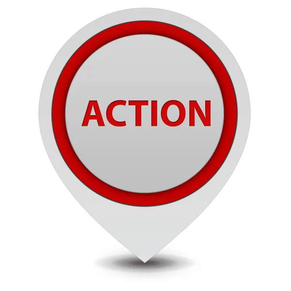 Action pointer icon on white background — Stock Photo, Image