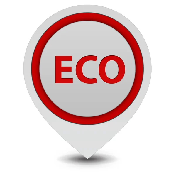 Eco mutató ikon fehér háttér — Stock Fotó
