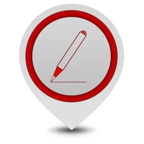 Pencil pointer icon on white background — Stock Photo, Image