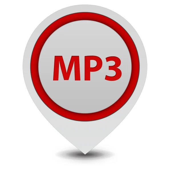 Icono de puntero MP3 sobre fondo blanco —  Fotos de Stock