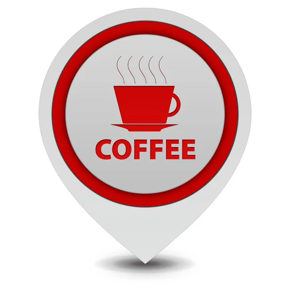 Ícone de ponteiro de café no fundo branco — Fotografia de Stock