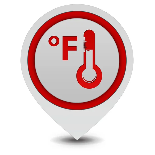 Fahrenheit pointer icon on white background — Stock Photo, Image
