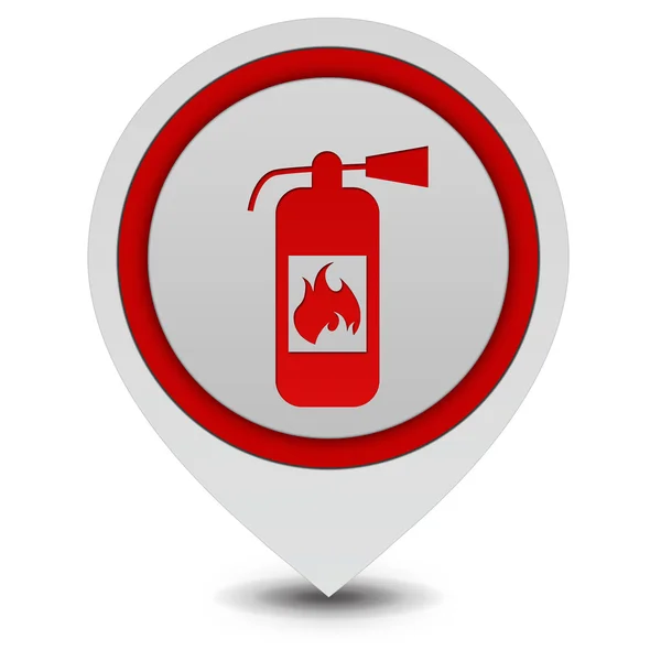 Fire extinguisher pointer icon on white background — Stock Photo, Image