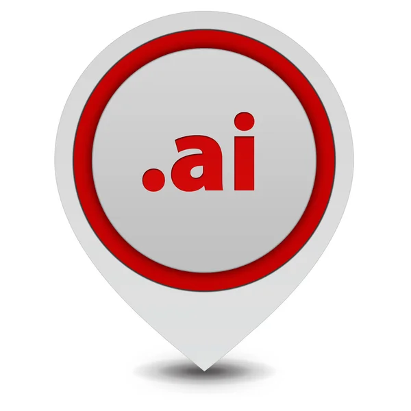 .ai pointer icon on white background — Stock Photo, Image