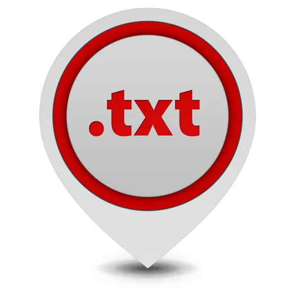 .txt pointer icon on white background — Stock Photo, Image