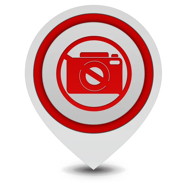 Ban shooting pointer icon on white background — Stock Photo, Image