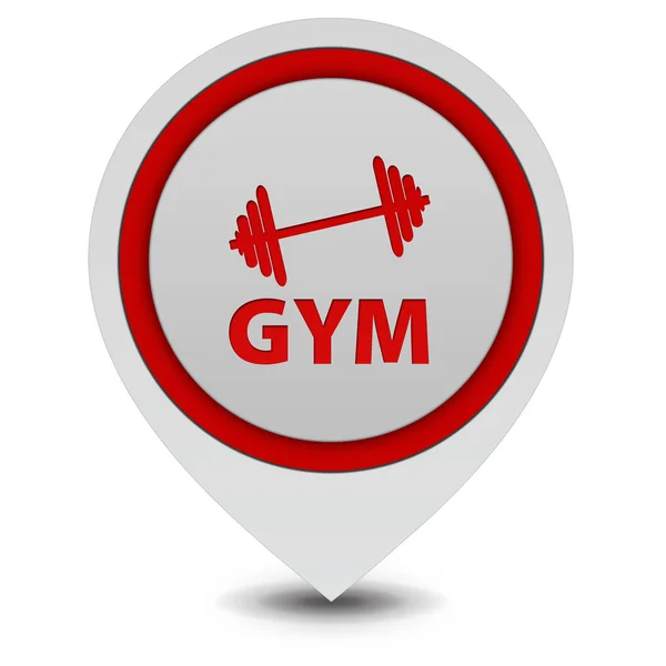 Gym  pointer icon on white background — Stock Photo, Image