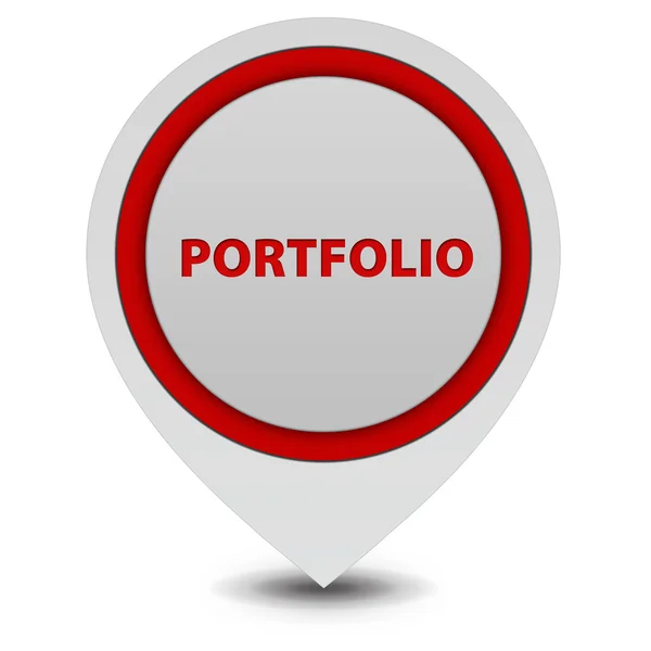 Icono de puntero de portafolio sobre fondo blanco —  Fotos de Stock