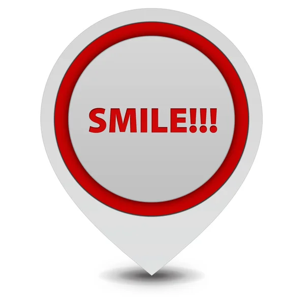 Ícone de ponteiro de sorriso no fundo branco — Fotografia de Stock